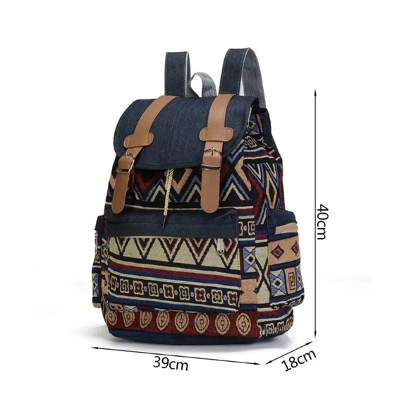 Pretty patterned canvas Backpack nwot - Picture 3 of 3